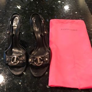 Authentic Beautiful Judith Leiber mid heel leather